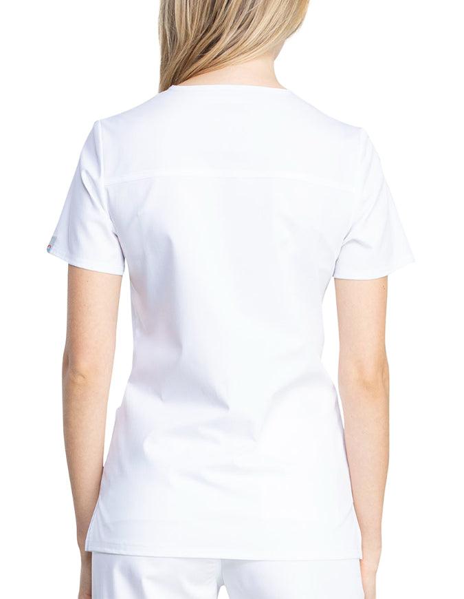 Cherokee Workwear Revolution Tech Women's  V-Neck Top - White