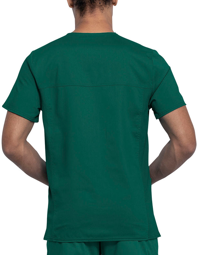 Cherokee Workwear Revolution Tech Men's 3 Pocket V-Neck Top Hunter Green