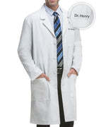 Free Embroidery Cherokee 40 Inch Unisex Twill Lab Coat - White