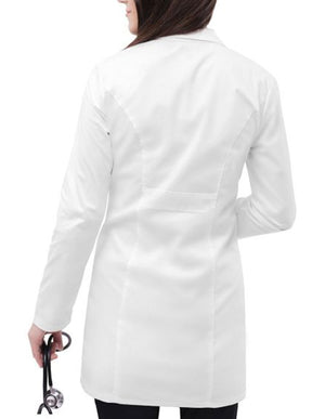 Free Embroidery Adar Pop-Stretch 36 Inch Women's Tab-Waist Lab Coat