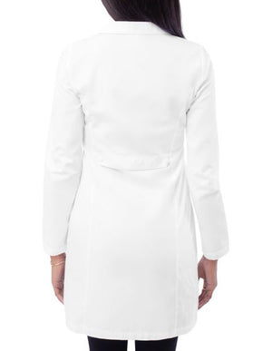 Free Embroidery Adar 36 Inch Women's Three Pocket Slim-Fit Long Lab Coat