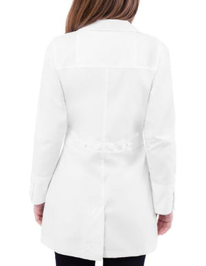 Free Embroidery Adar 32 Inches Women's Multi Layered Pockets Lab Coat