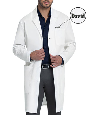 Free Embroidery Cherokee Men's Fit 38 Inch Long Lab Coat