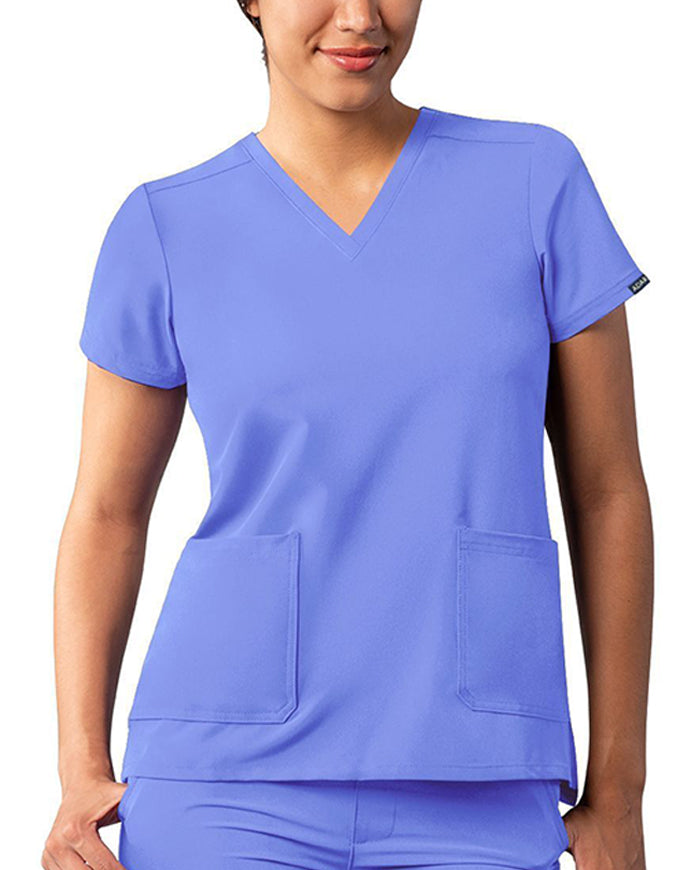 ADAR Addition Women's Go-Basic Scrub Set - Ciel Blue