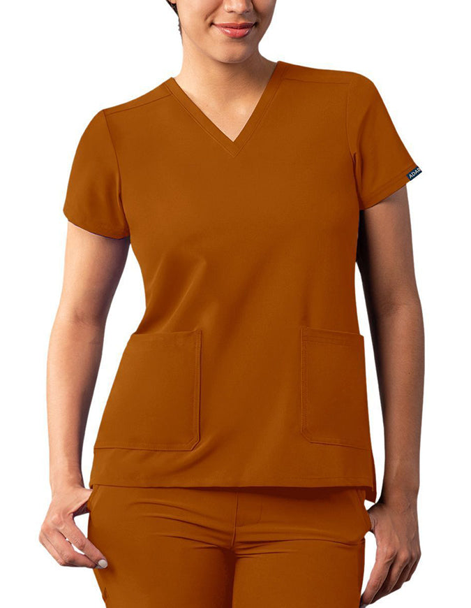 ADAR Addition Women's Go-Basic Scrub Set - Caramel