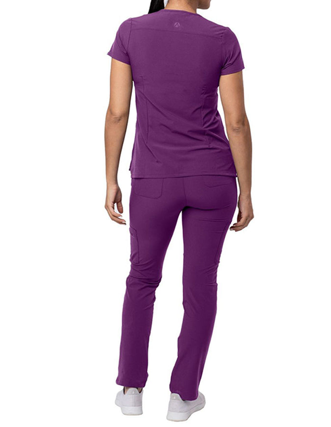 ADAR Addition Women's Go-Basic Scrub Set - Eggplant