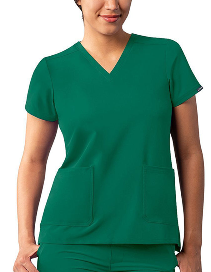 ADAR Addition Women's Go-Basic Scrub Set - Hunter Green