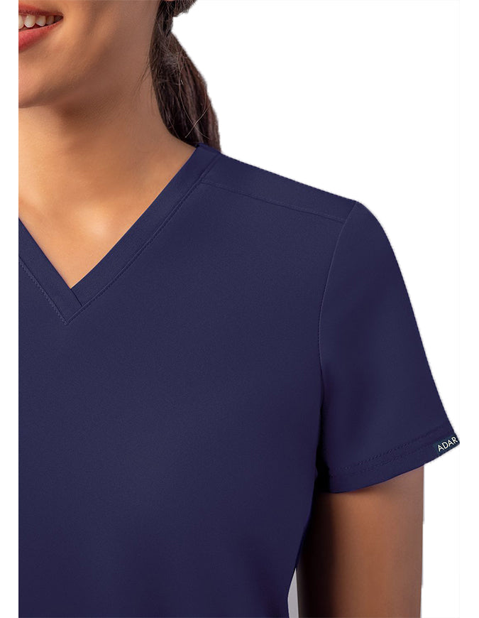 ADAR Addition Women's Go-Basic Scrub Set - Navy