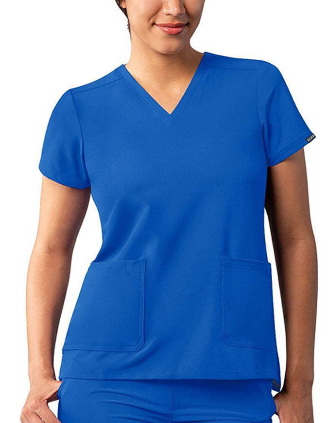 ADAR Addition Women's Go-Basic Scrub Set - Royal Blue