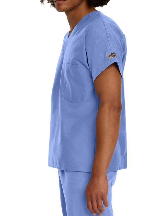 Landau ScrubZone 27.5 Inch Unisex V-Neck Scrub Top Ceil 