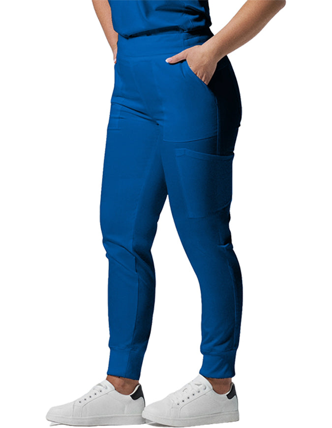 Landau ProFlex Women's Cargo Jogger Scrub Petite Pant - Royal Blue