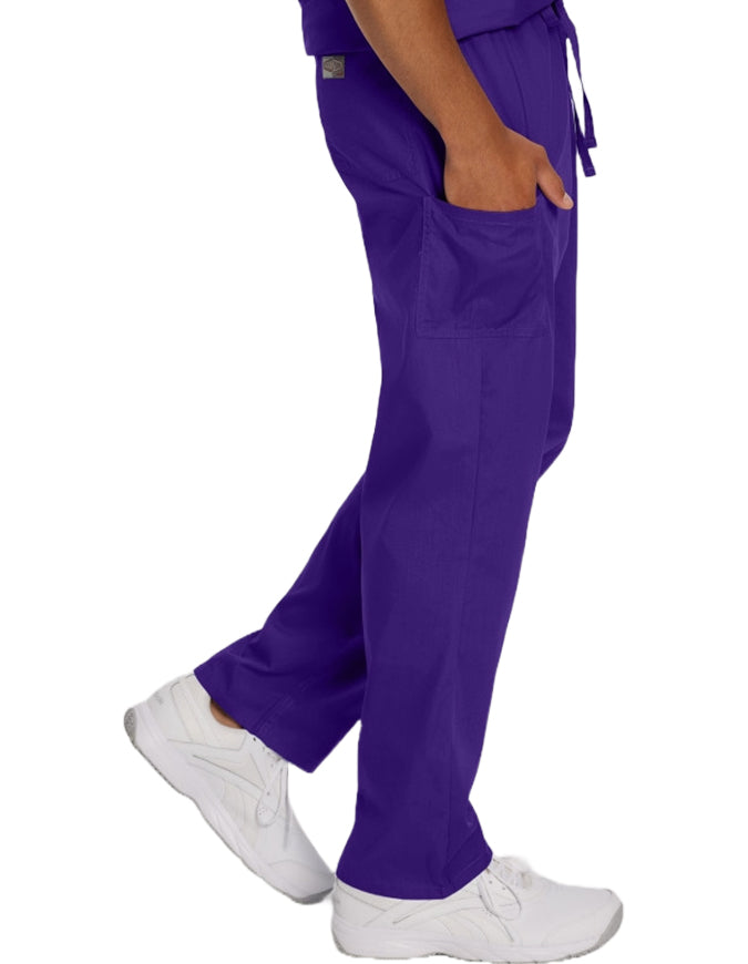 Landau ScrubZone 31.5 Inch Unisex Drawstring Medical Scrub Pants - Grape