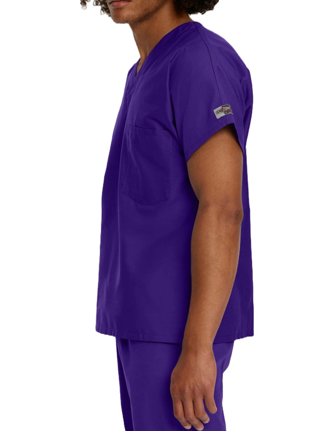 Landau ScrubZone 27.5 Inch Unisex V-Neck Scrub Top Landau ScrubZone 27.5 Inch Unisex V-Neck Scrub Top Purple