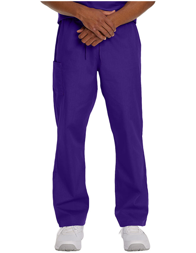 Landau ScrubZone 31.5 Inch Unisex Drawstring Medical Scrub Pants - Grape