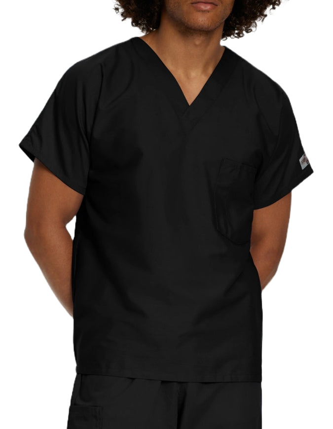 Landau ScrubZone 27.5 Inch Unisex V-Neck Scrub Top Landau ScrubZone 27.5 Inch Unisex V-Neck Scrub Top Black