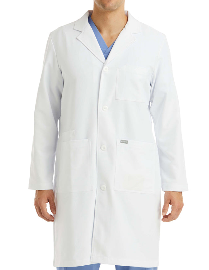 Maevn Momentum Men's 40 Inch Long Lab Coat - White