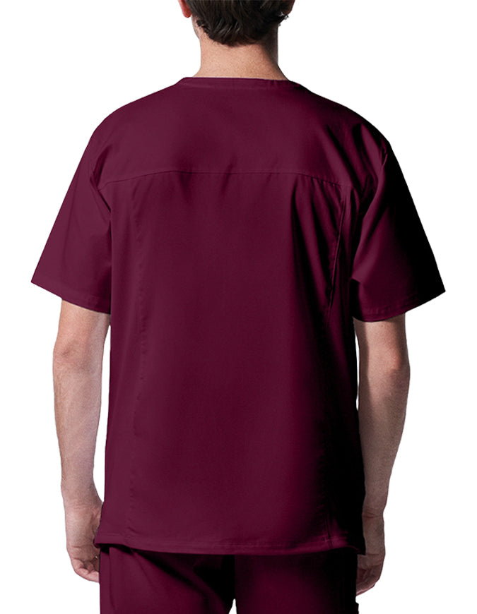 Landau ProFlex Men's 4 Pocket V-Neck Scrub Top - Wine