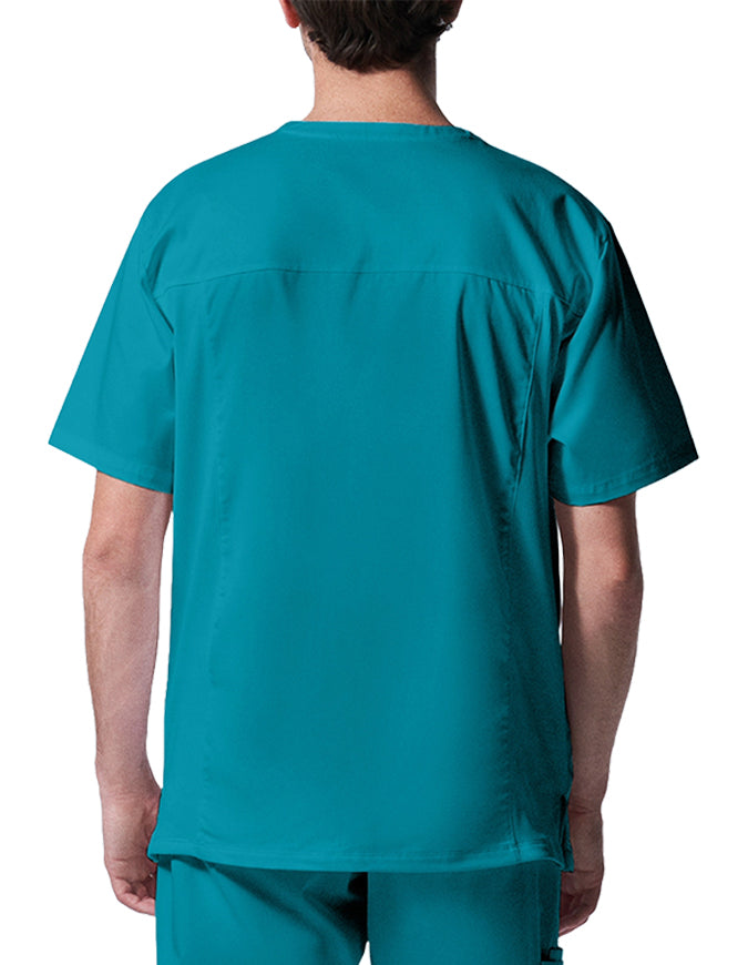 Landau ProFlex Men's 4 Pocket V-Neck Scrub Top - Teal Blue