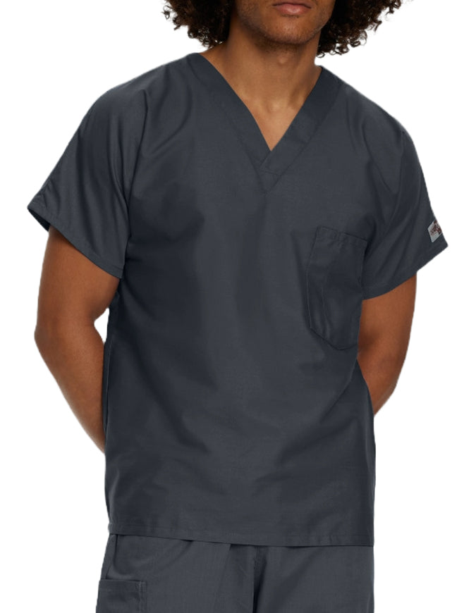 Landau ScrubZone 27.5 Inch Unisex V-Neck Scrub Top Landau ScrubZone 27.5 Inch Unisex V-Neck Scrub Top Graphite