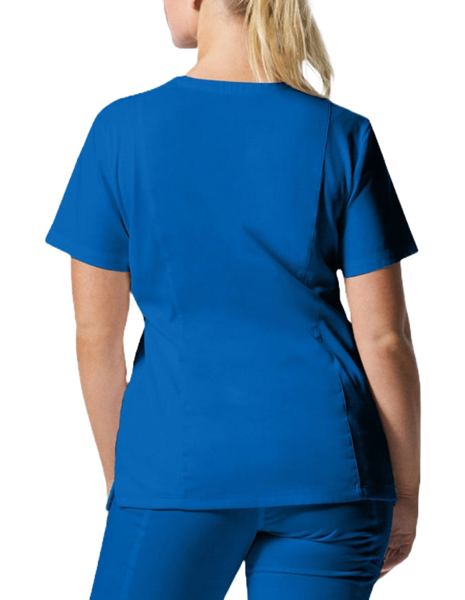 Landau ProFlex Women's 3 Pocket V-Neck Scrub Top Royal Blue