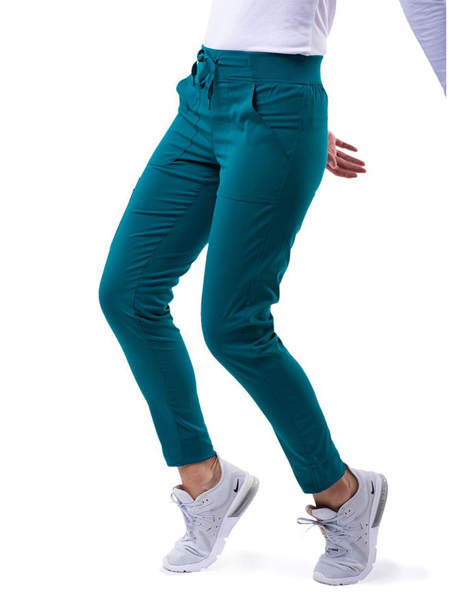 Adar Pro Women's Yoga Jogger Skinny Pant - Caribbean Blue