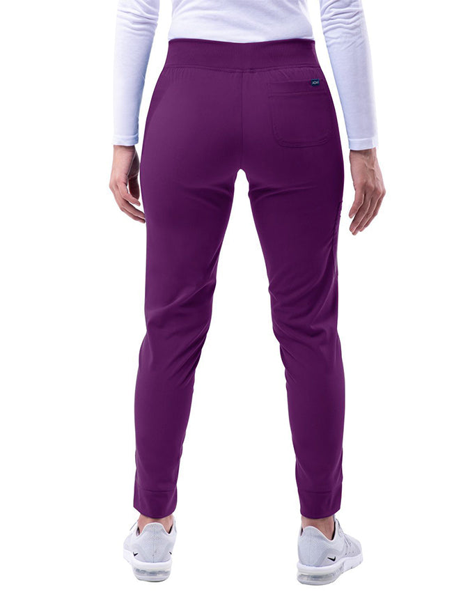 Adar Pro Women's Yoga Jogger Skinny Pant - Eggplant