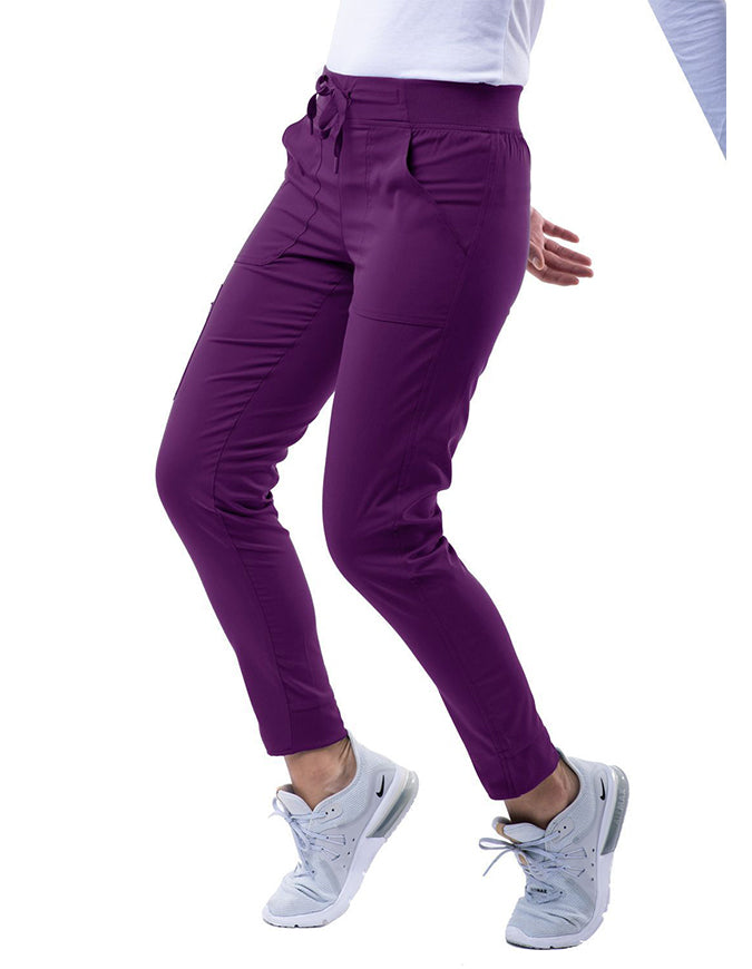 Adar Pro Women's Yoga Jogger Skinny Pant - Eggplant