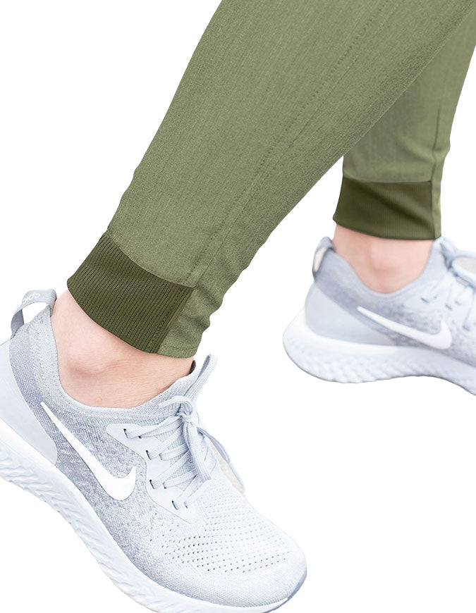 Adar Pro Women's Yoga Jogger Skinny Pant - Heather Olive