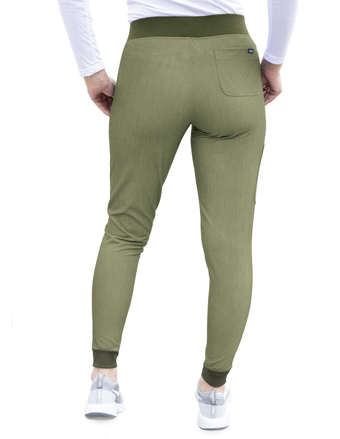 Adar Pro Women's Yoga Jogger Skinny Pant - Heather Olive