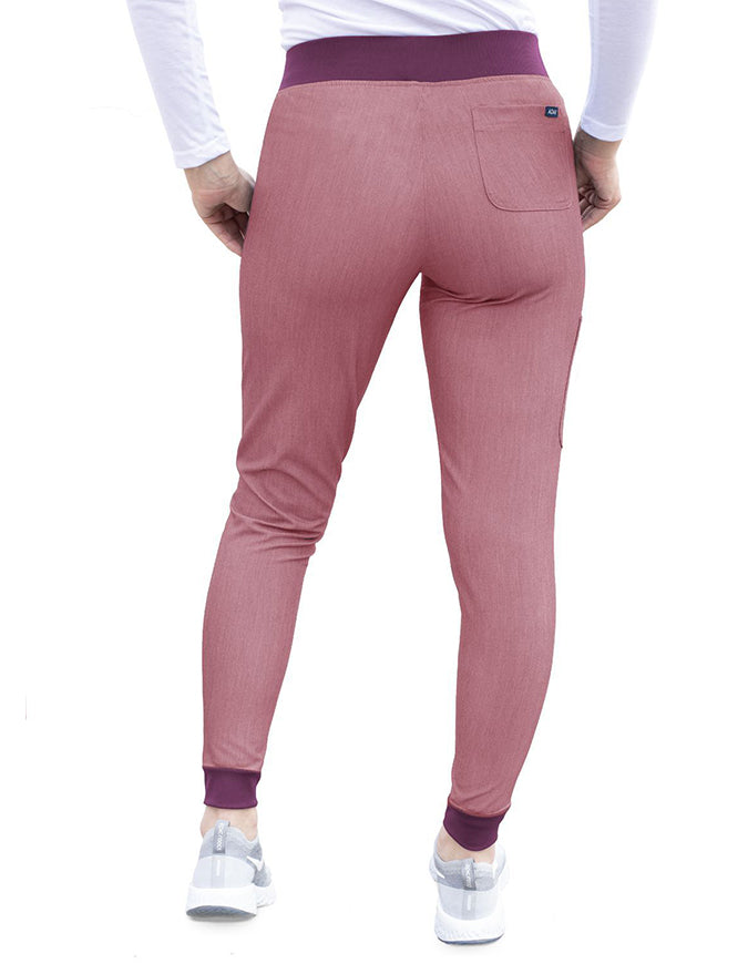 Adar Pro Women's Yoga Jogger Skinny Pant - Heather Wine