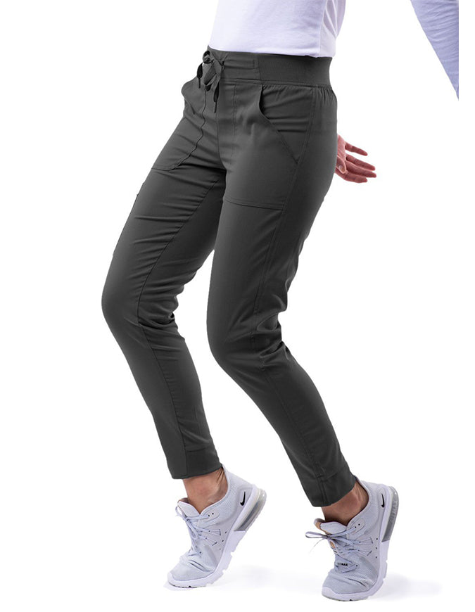 Adar Pro Women's Yoga Jogger Skinny Pant -  pewter