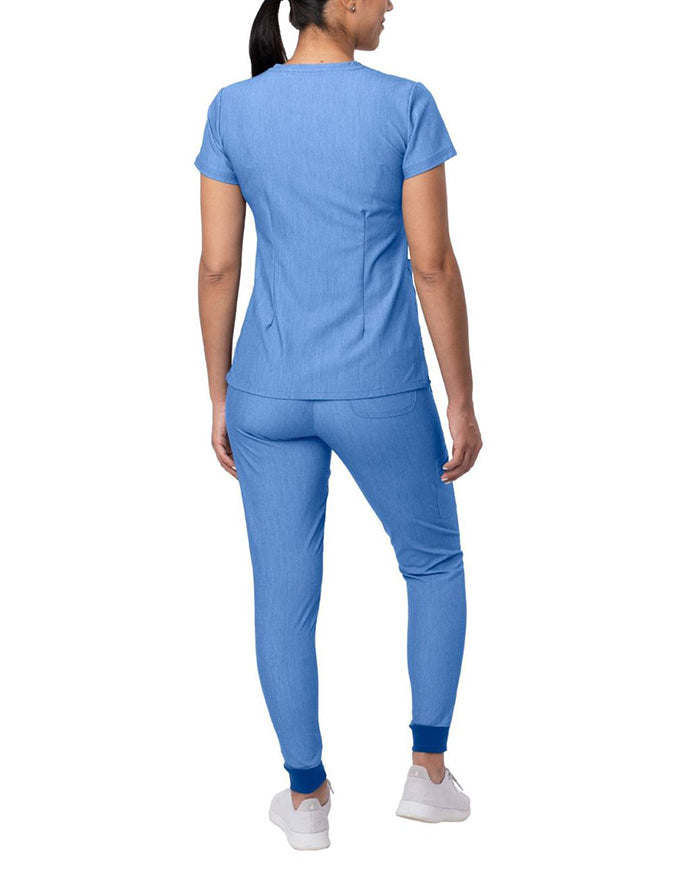 ADAR Pro Women's Movement Booster Jogger Scrub Set - Heather French Blue