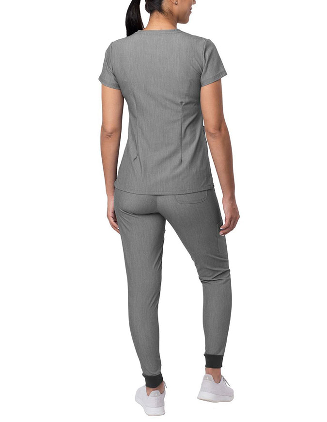 ADAR Pro Women's Movement Booster Jogger Scrub Set - Heather Grey