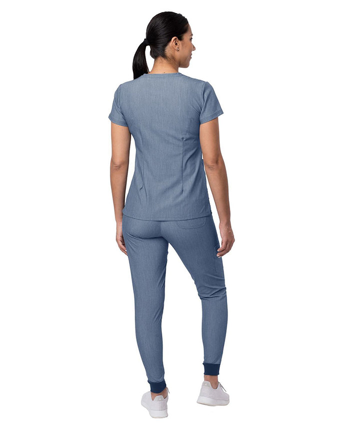 ADAR Pro Women's Movement Booster Jogger Scrub Set - Heather Grey