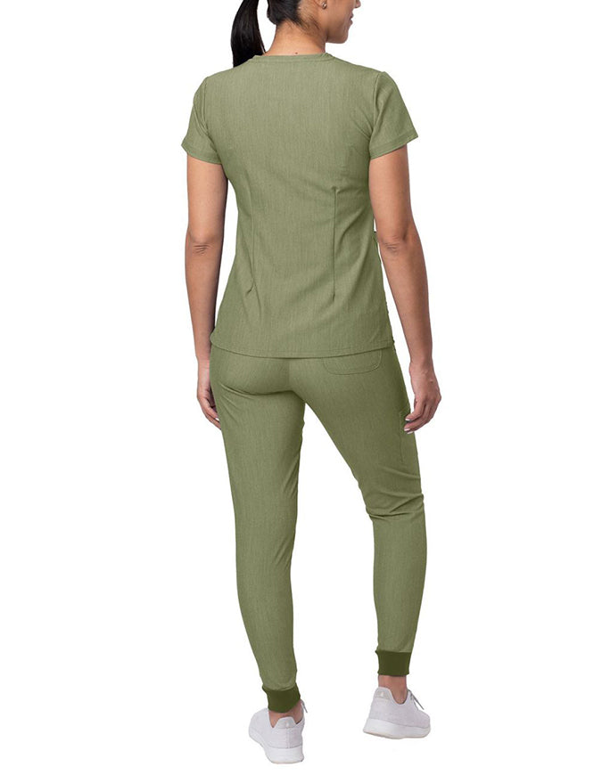 ADAR Pro Women's Movement Booster Jogger Scrub Set - Heather Olive