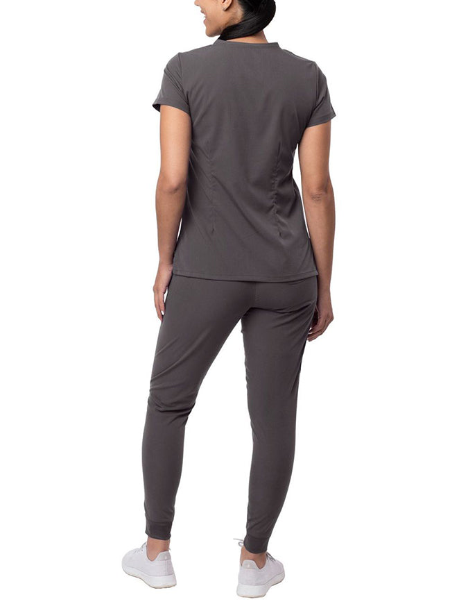 ADAR Pro Women's Movement Booster Jogger Scrub Set - Pewter