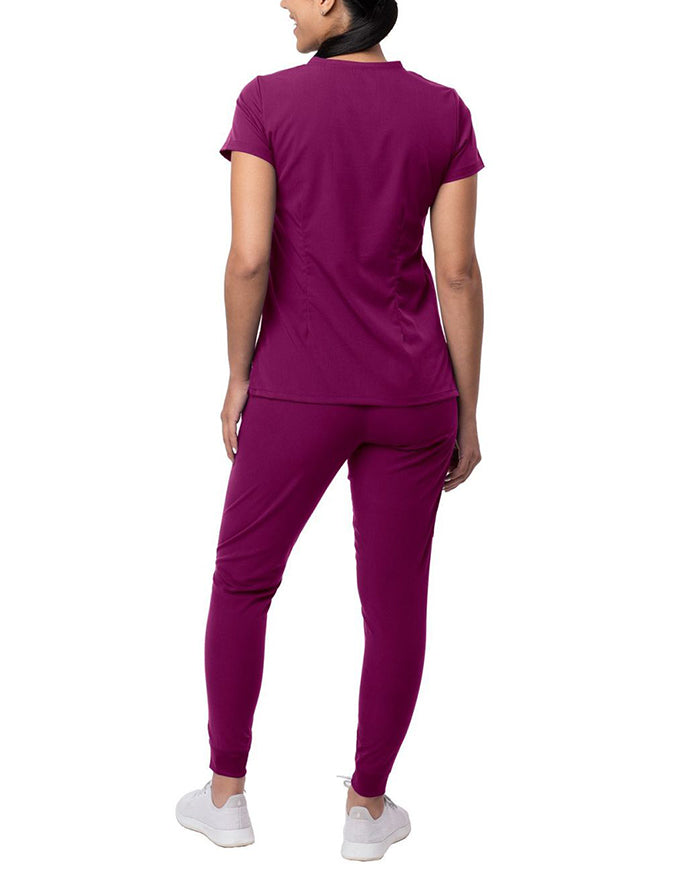 ADAR Pro Women's Movement Booster Jogger Scrub Set - Wine