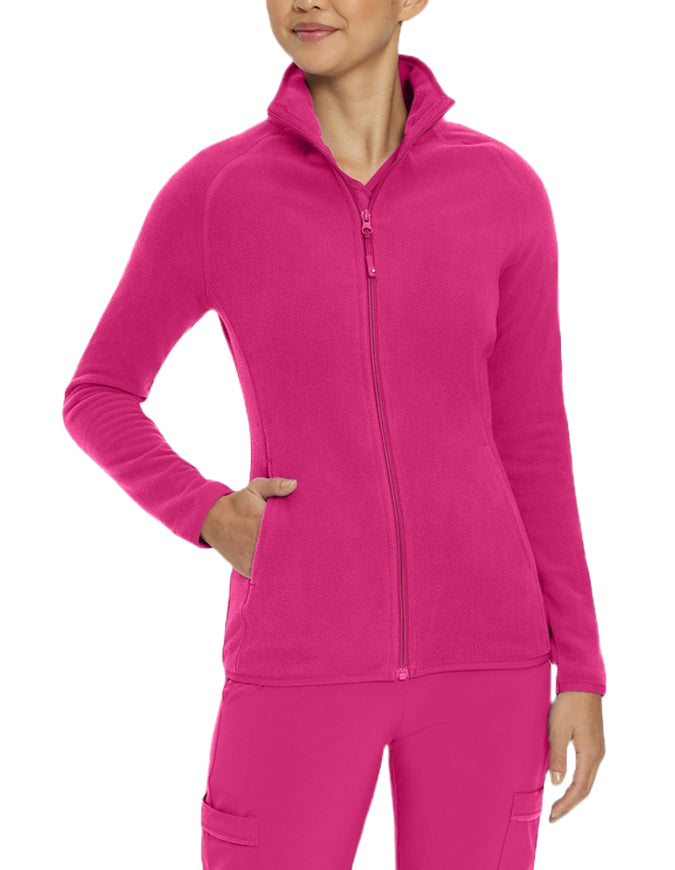 White Cross 26.5 Inch Women's Polar Fleece Zip Front Warm-up Jacket - Fuchsia