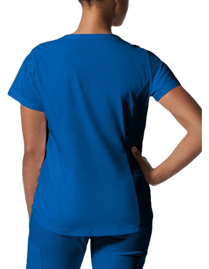 Landau ProFlex Women's 2 Pocket V-Neck Scrub Top - Royal Blue