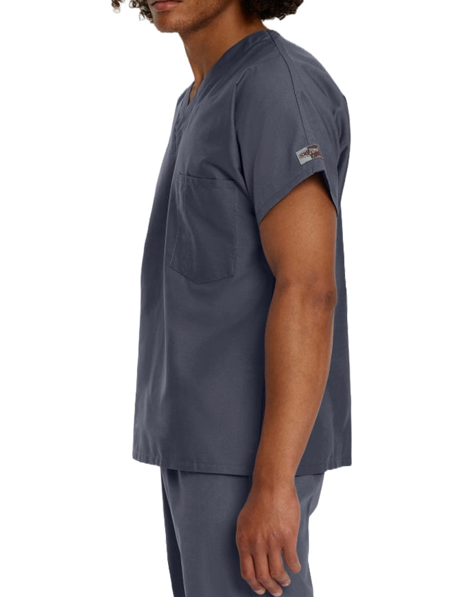 Landau ScrubZone 27.5 Inch Unisex V-Neck Scrub Top Graphite