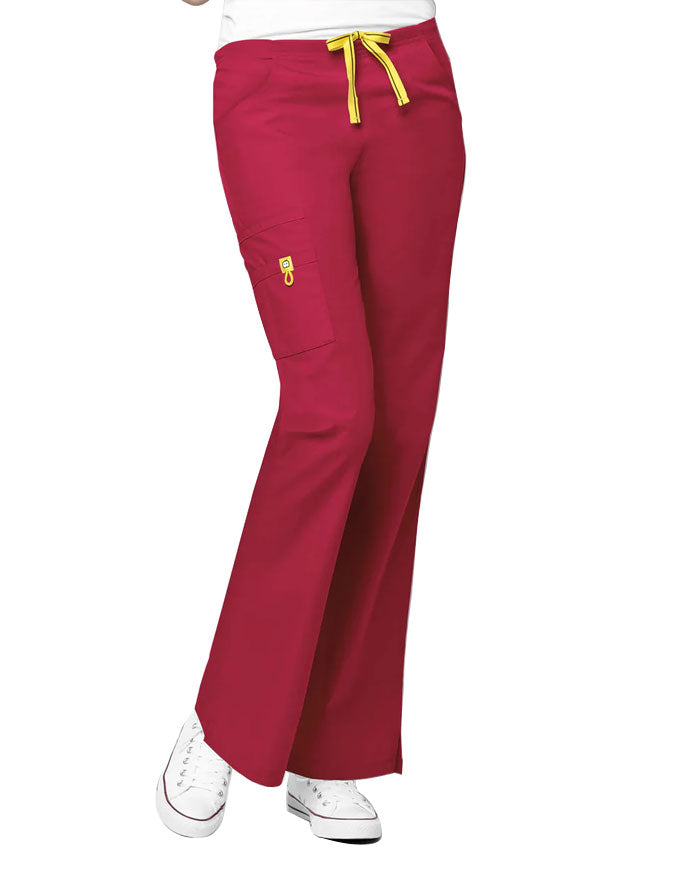 WonderWink 31 Inch Women's The Romeo Flare Leg Nursing Pants - Red