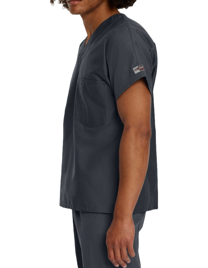 Landau ScrubZone 27.5 Inch Unisex V-Neck Scrub Top Landau ScrubZone 27.5 Inch Unisex V-Neck Scrub Top Graphite