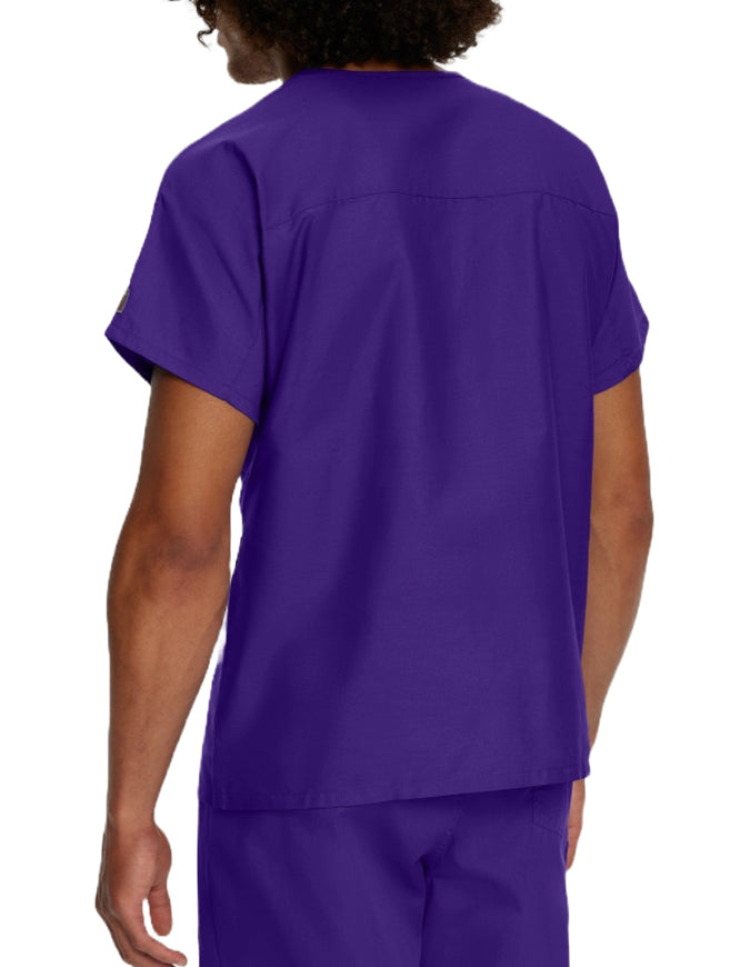 Landau ScrubZone 27.5 Inch Unisex V-Neck Scrub Top Grape