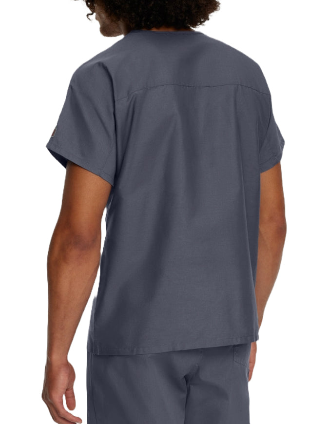 Landau ScrubZone 27.5 Inch Unisex V-Neck Scrub Top Landau ScrubZone 27.5 Inch Unisex V-Neck Scrub Top Steel Grey