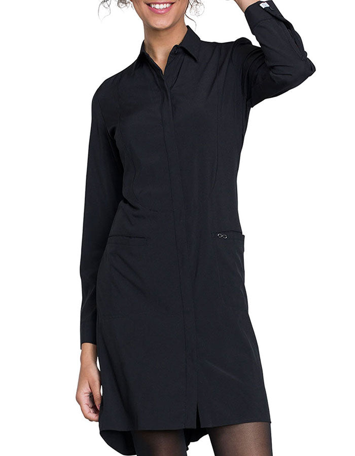 Cherokee 40 Inch Infinity Women's Color Lab Coat - Black