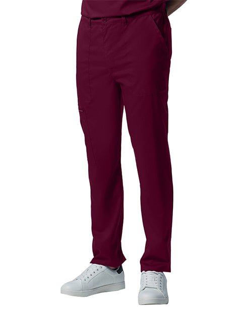 Landau Proflex Men's Straight-Leg Cargo Scrub Pant Wine 