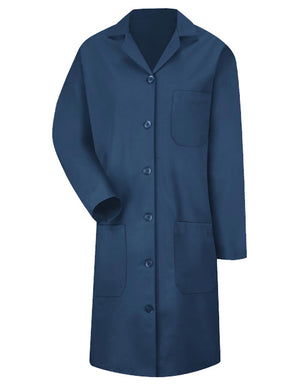 Red Kap 38.25 Inch Women's Six Button Lab Coat - Navy