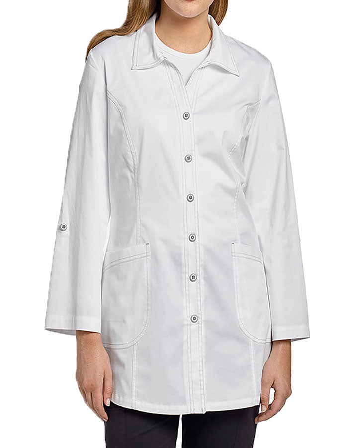 White Cross 32.25 Inch Allure Women's Shirt-tail Color Lab coat - White